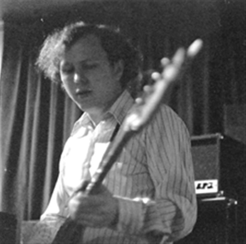 Michael Pellegrini playing guitar, 1971